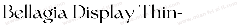 Bellagia Display Thin字体转换
